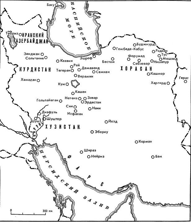 Карта средневекового Ирана