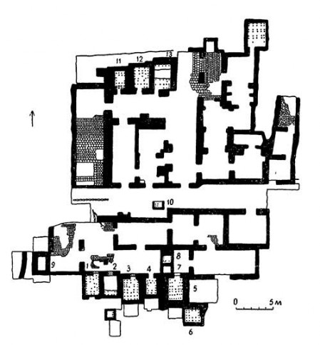 Мастерские керамистов в Мерве, XI—XII вв. План 