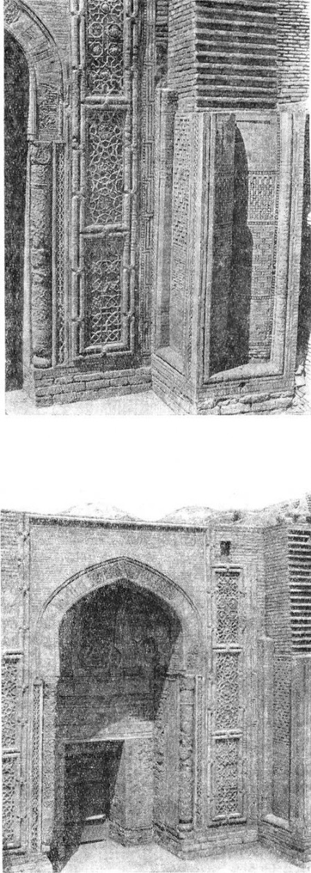 Бухара. Мечеть Магоки-Аттари, XII в. Портал: общий вид, фрагмент