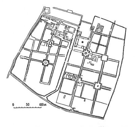 Бухара. Загородный дворец эмира Ситораи Мохи-хоса, XX в. План ансамбля