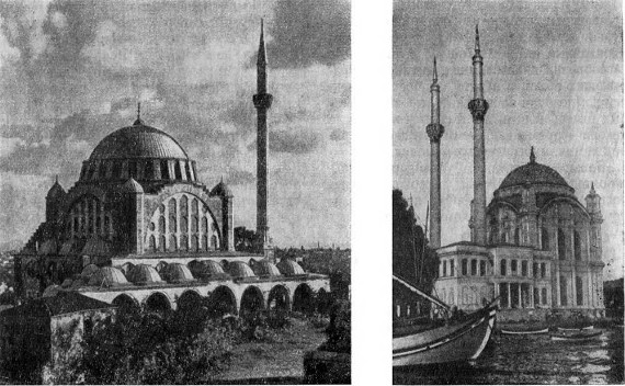 Стамбул. Мечети: Михримах, XIX в. Общий вид; Ортакей, 1853 г. Общий вид