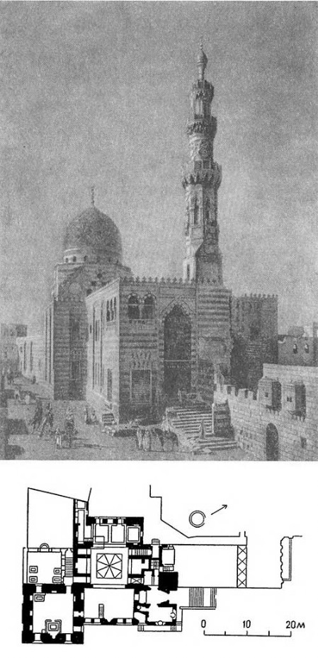 Каир. Мечеть-усыпальница Каит-бея, 1472—1474 гг. План, общий вид